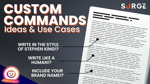 Have Total Control Over Your Generation With Custom Commands