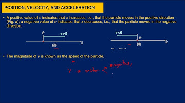 RECTILINEAR MOTION OF PARTICLES: POSITION, VELOCITY, AND ACCELERATION