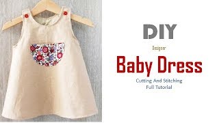 Diy designer baby dress cutting and stitching full tutorial