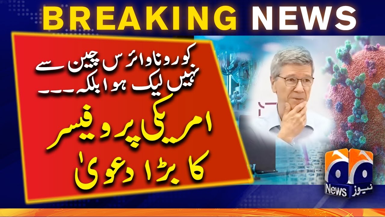 BREAKING NEWS – Covid leaked from an AMERICAN lab and not the Chinese labs, claims top US professor