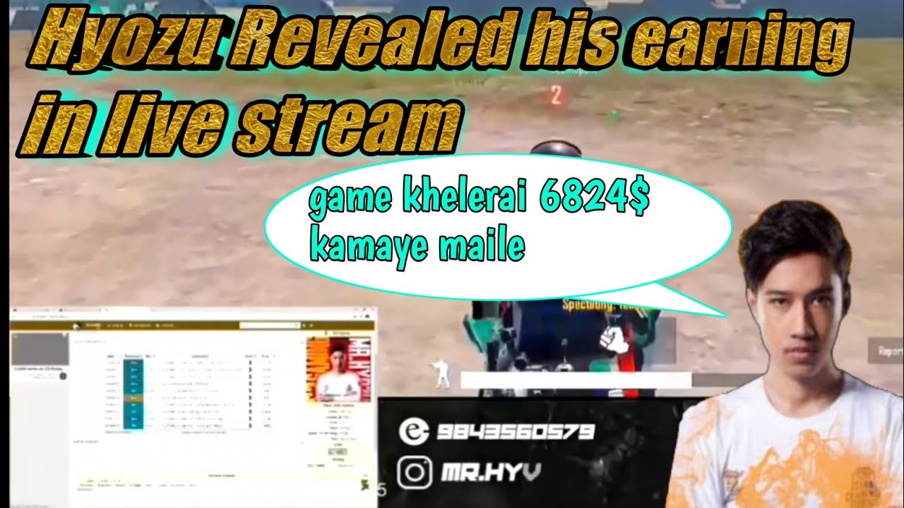 Hyozu revealed his income in live stream || Income from eSports ||