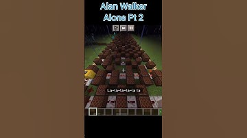 Alan Walker - Alone pt 2 (Minecraft Noteblock Song) #shorts #short #shortvideo