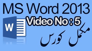 Bold Italic & Underline in Word 2013 Urdu Tutorials with Fiza Asim