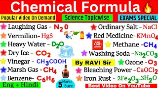 Chemical Formula in English | Science Most important Question | Science Gk | Rasaynik Sutra screenshot 1