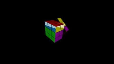 solving rubik cube (3ds max)