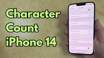 How to Enable or Disable Character Count for Messages on iPhone 14