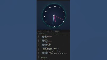 Clock with js 🔥#codewithswag#css#javascript#shorts#shortsviral #trending #webdev