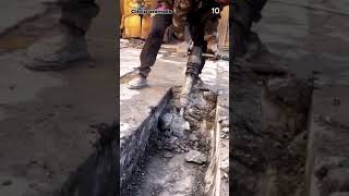 Special work tools are used to break rocks quickly #shorts