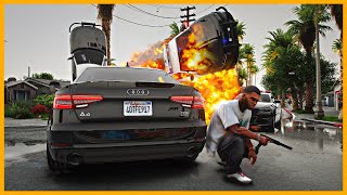 Gta 5 Rtx Remix Graphics - Insane Audi A4 La Police Chase Rtx 4090 Gameplay