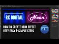 NEON Text Effect In Photoshop | Photoshop Tutorial | Photoshop Beginners in Tamil