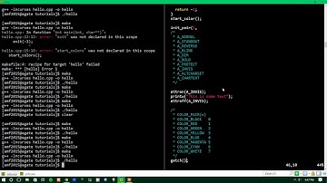 Ncurses Tutorial 4 - Attributes and Colors (attron, attroff, has_colors, start_color, init_pair)