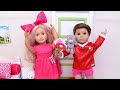 Baby doll gets a surprise teddy bear from her borther! Friendship story by Play Toys!