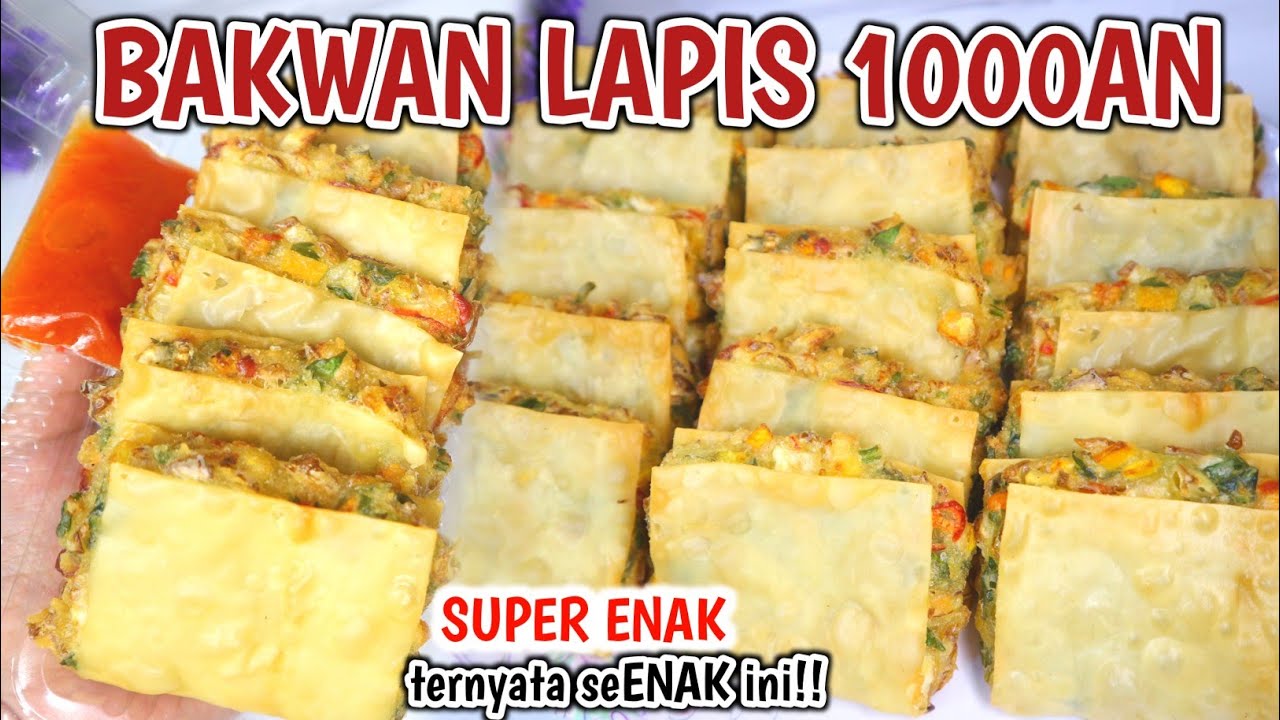 PATESAN RAME TERNYATA SEENAK INI!! BAKWAN LAPIS SUPER ENAK IDE JUALAN 1000AN LARIS MANIS