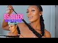 $5 LONG BRAIDED PONYTAIL ON SHORT NATURAL HAIR | FREEZE SPRAY