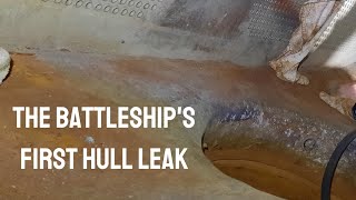 Battleship New Jersey's First Hull Leak