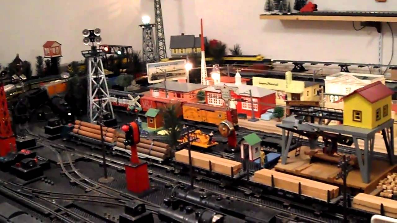 american flyer trains and trolley youtube american flyer layout