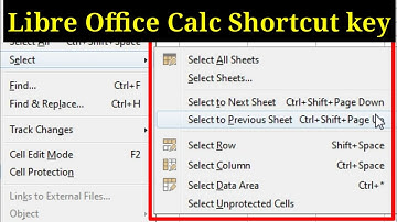 Calc Shortcut key | CCC Exam Shortcut key | Calc Question | Libre office Calc Question |Libre office