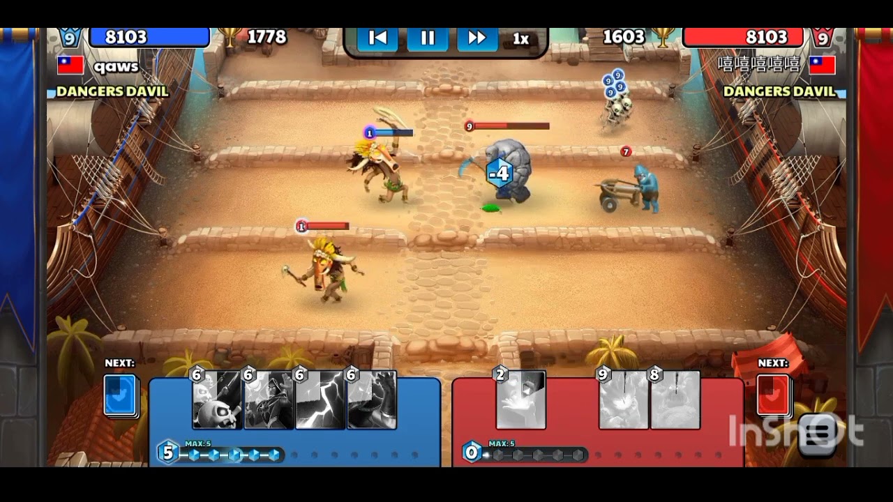 Epick battle in castle clash