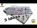 3 Awesome newspaper craft idea/newspaper basket/recycle newspaper
