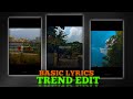 Basic Lyrics Editing Video Tutorial | Instagram Trending Lyrics Video Editing In Capcut ✨