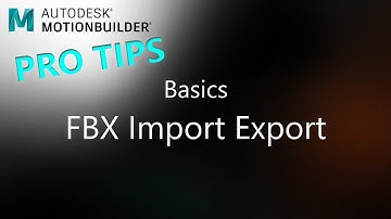MotionBuilder ProTips - Basics - FBX Import Export