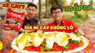 Về quê Funny Hùng Việt 6 múi ăn 5 gói mì cay Samyang x2 và 10 trứng ốp la cay rớt nước mắt.