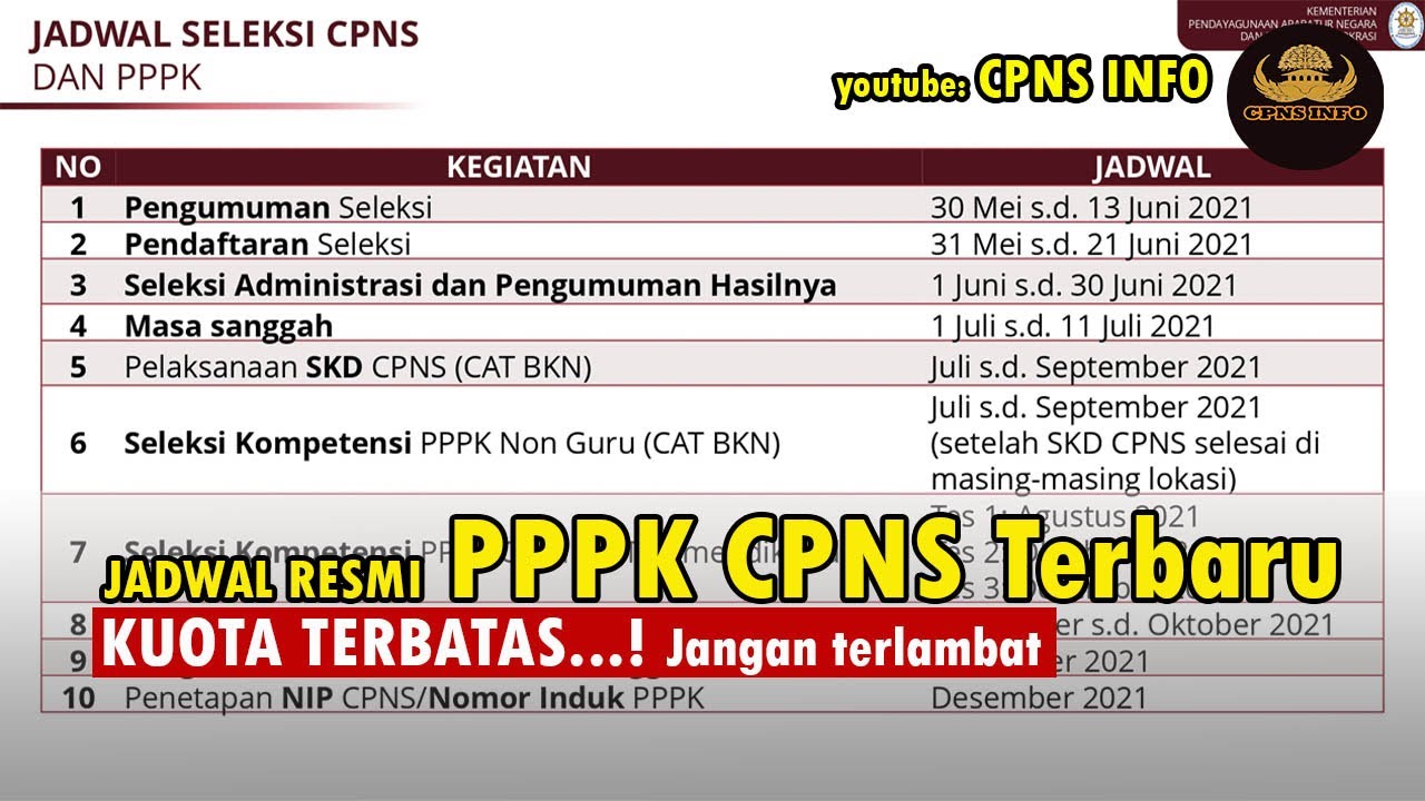Info Cpns 2021 Resmi Jadwal Lengkap Penerimaan Cpns 2021