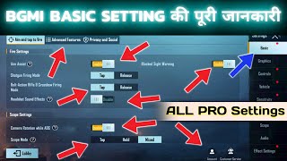 Bgmi All Basic Settings Full Guide In Hindi//Battlegrounds Mobile India New Basic Settings Explain