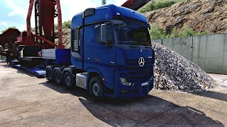 TRANSPORT OF HUGE CRAWLER CARRIER ACROSS NARROW ROADS WITH MERCEDES 750HP #eurotrucksimulator2  screenshot 5