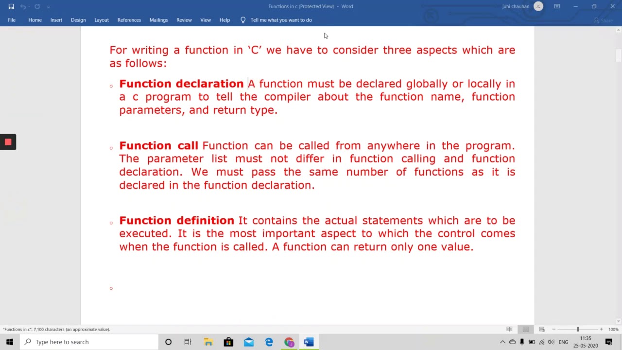 Function in C language I Part 1 - YouTube