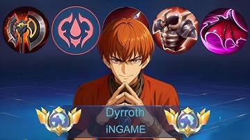 DYRROTH INSANE TUTORIAL OF SUSTAINABILITY DAMAGE & STRATEGY | RECOMMENDED BUILD - MLBB