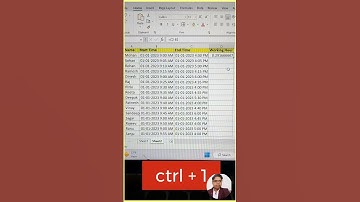 excel tutorial !! Calculate Working Hours  😎 excel tips #shorts #excel