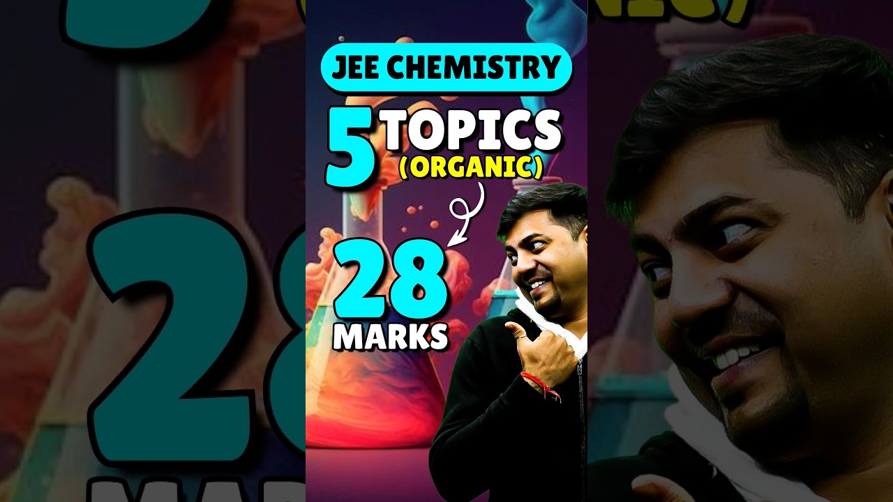 JEE Organic Chemistry: 5 Topics to get 28 Marks✅✅#jee #jee2025 #iit #iitjee #jeechemistry