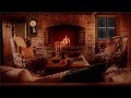 Winter Ambience, Cozy Ambience: Cozy Winter Cabin (with Fireplace, Clock, Howling Wind & Snowfall)