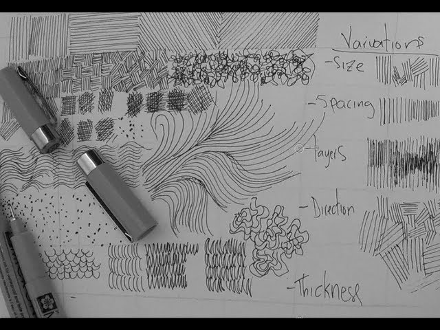 Pen and Ink Technique Chart