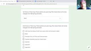 Choice sheet tutorial for new 8th graders