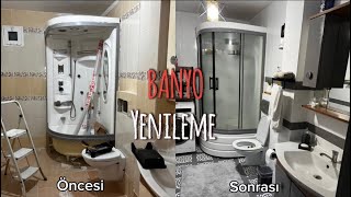 BANYO YENİLEME | Fayans Boyama | Stencil | Kırıp Dökmeden Banyo Yenileme