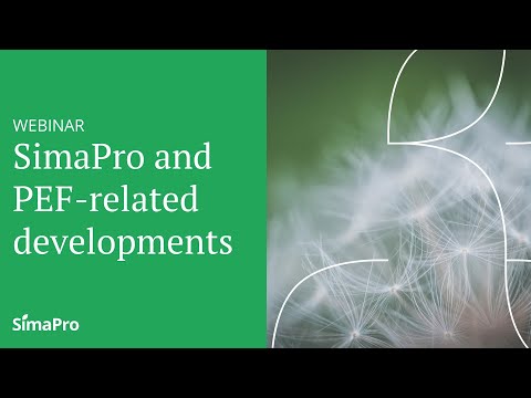 Webinar | SimaPro and PEF-related developments