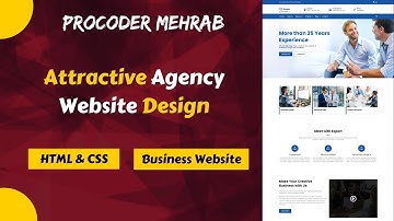 Attractive Agency Business Website Design With HTML & CSS | Procoder Mehrab