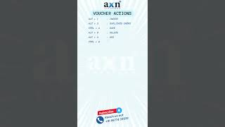 TallyPrime Shortcuts for Quick Navigation | Voucher Actions | Part 2 | AXN Infotech #tallyprime