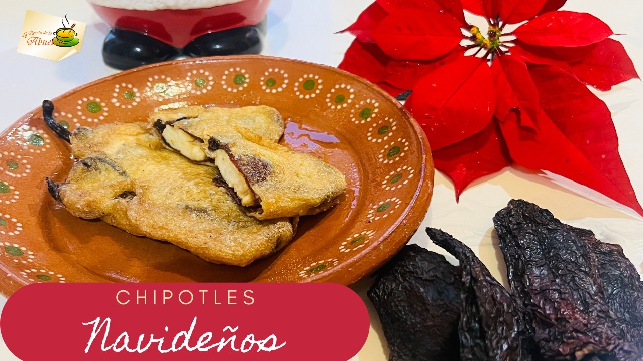 Deliciosos CHIPOTLES NAVIDEÑOS rellenos de QUESO Miden 20 CM