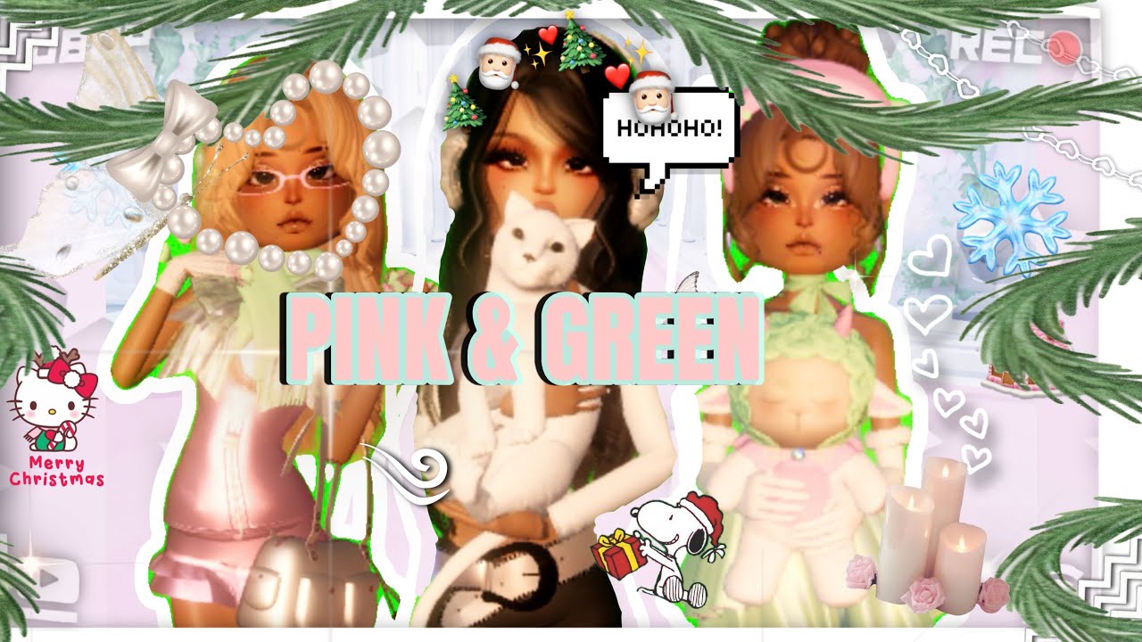 ONLY using PINK AND GREEN for my COLOR PALETTE ︴💚🩷*Wicked Edition* ︴˚∘*+i struggled+*