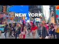New york city virtual walking tour 2024  manhattan spring walking tour  5th avenue times square