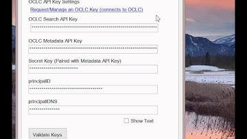 MarcEdit OCLC Metadata API Integration: Saving and Validating your keys