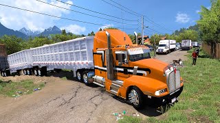 Doble tráiler Kenworth T600 Carretera Peligrosas Mapa de México American Truck Simulator