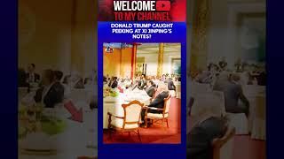DONALD TRUMP CAUGHT PEEKING AT XI JINPING'S NOTES? #trendingshorts #youtubeshorts #viralshorts #yt