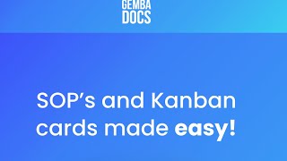 How to Easily Create Standard Operating Procedure using GembaDocs App