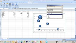 How to create a bubble chart in excel and label all the bubbles at once
