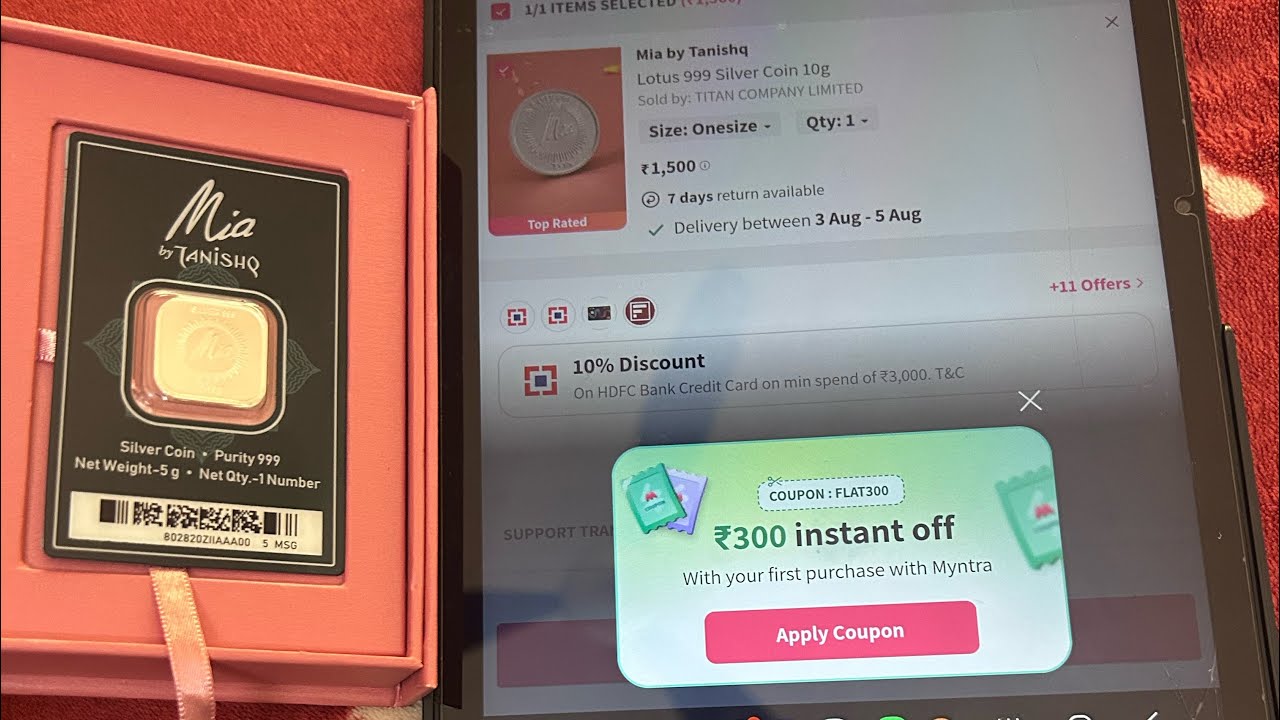 How to buy mia silver coins using coupon code in myntra #new #save #silvercoins @happylifesai