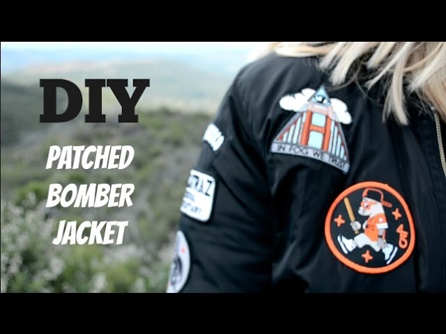 DIY Letterman Patch Bomber Jacket 